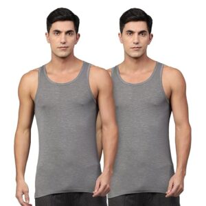 HEELIUM Bamboo Vest for Men, Super Soft, Odour Free, Comfort Fit Innerwear Vest